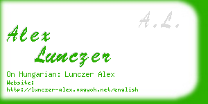 alex lunczer business card